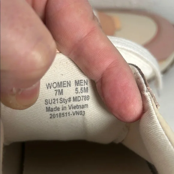 Madewell NWOT Kickoff Pink Cream Trainer Sneaker Madewell Athletic Shoe Size 7 - Picture 2 of 12